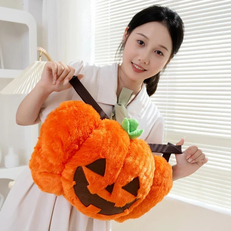 Adorable Pumpkin-Shaped Plush Backpack